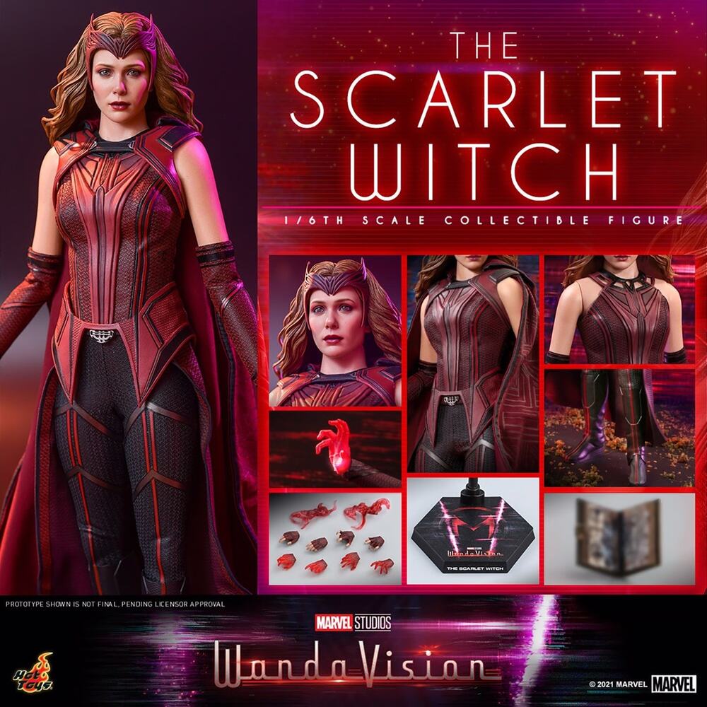 WandaVision Scarlet Witch TMS036 1/6th Hot Toys / Shelf Wear Elizabeth Olsen NIB